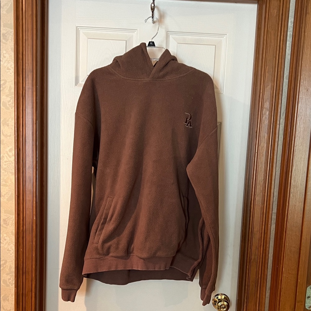 P’tula Active Brown Hooded Fleece Sweatshirt